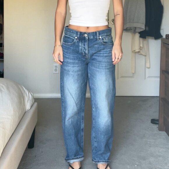 Madewell Petite Low-Slung Straight Jeans - Picture 2 of 5